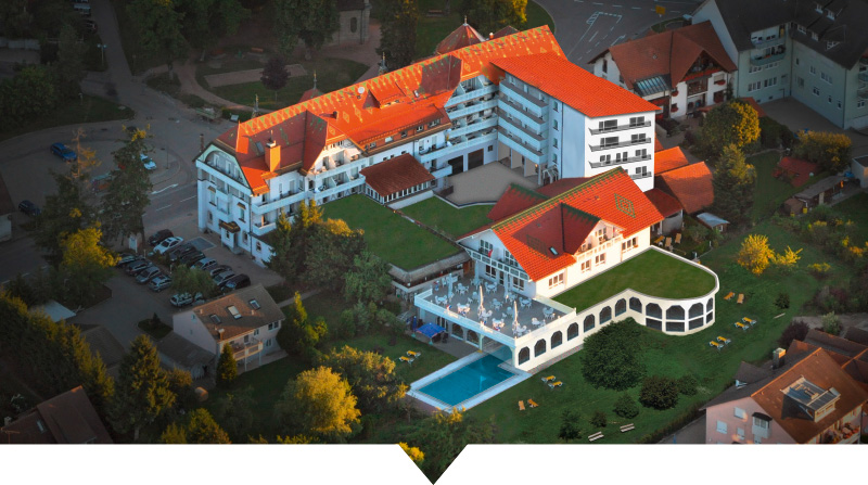 Luftaufnahme vom Wellnesshotel Möhringers Schwarzwald Hotel