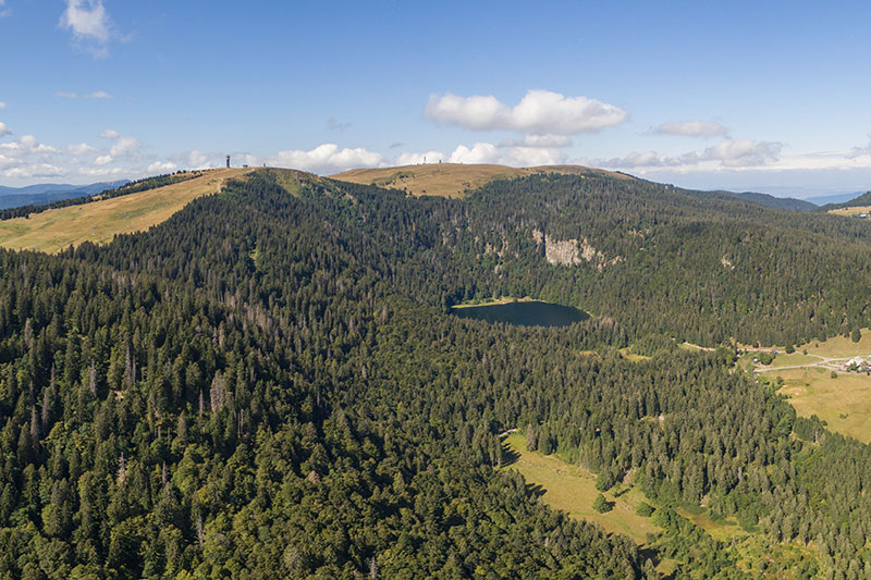 Blick auf dem Feldberg von Bonndorf im Schwarzwald